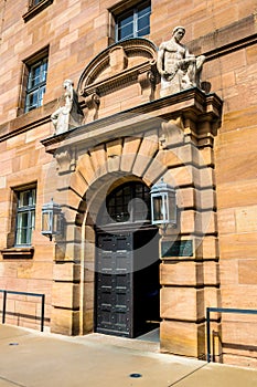Entrance of Nuremberg Trial Courthouse photo
