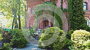 Entrance of old luxury private house in Kaliningrad