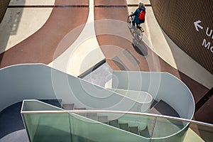 Entrance of a parking for Bicycles