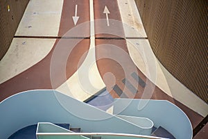 Entrance of a parking for Bicycles