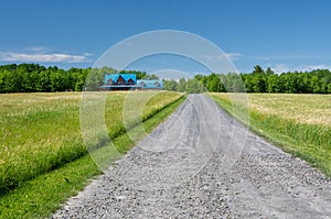Entrance path on a Canadian farm