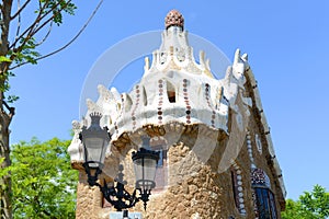 Entrance Pavilions at Park GÃ¼ell,Barcelona,Spain