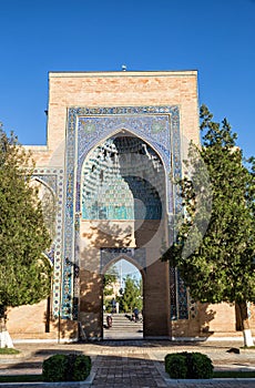 Entrance portal of the complex Guri Amir in Samarkand