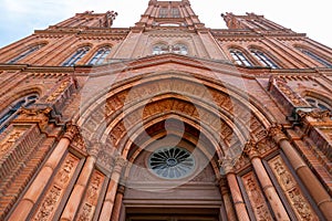 Entrance portal of the Marktkirche in Wiesbaden