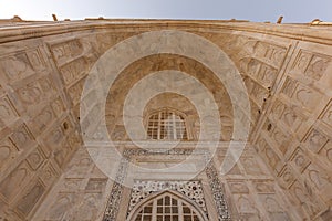 Entrance portico marble ceiling to Taj Mahal photo