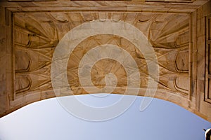 Entrance portico marble ceiling to Taj Mahal photo