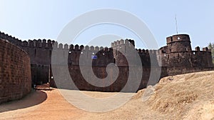 Entrance and Protection Wall of Mirjan Fort, fort was first built by Nawayath Sultanates early 1200, Uttara Kannada