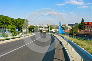 Entrance road to Oltenita city, Calarasi county