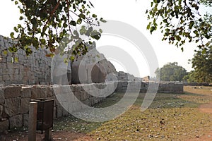 Entrance of the Royal Enclosure at Hampi, Karnataka - archaeological site in India