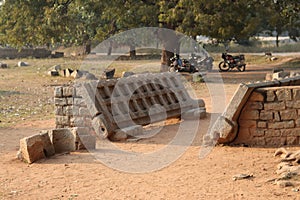 Entrance of the Royal Enclosure at Hampi, Karnataka - archaeological site in India