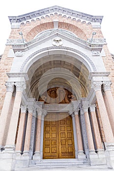 The entrance in Sacro Cuore church