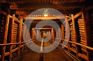 Entrance of Salt Mines of Nemocon, Colombia photo