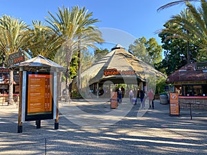 Entrance of San Diego safari park zoo in San Diego