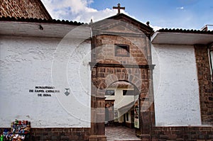 Entrance of the Santa Catalina Monastery in Cusco Peru