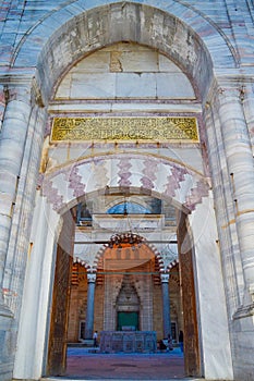 Selimiye Mosque entrance Edirne city Turkey