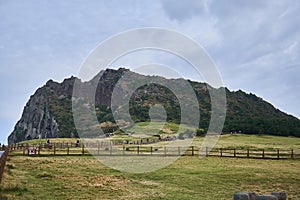 Entrance of Seongsan Sunrise Peak at Jeju Island, South Korea