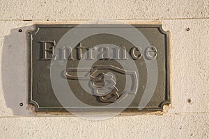 Entrance sign