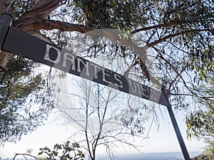 Entrance sign of Dantes View