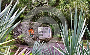 The Entrance Sign of Everglades National Park.