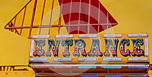 Entrance Sign At A Sideshow Attraction