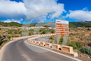 Entrance Sign to Vilaflor Tenerife photo