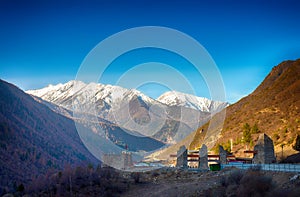 Entrance of Siguniangshan,or Four Sisters Mountain,Sichuan,China