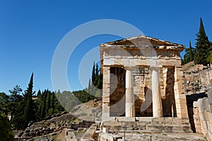 Athenian Treasury in Delphi photo