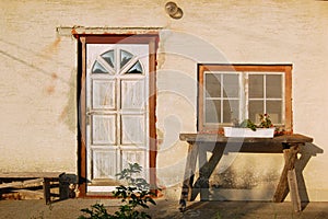 entrance of small village house