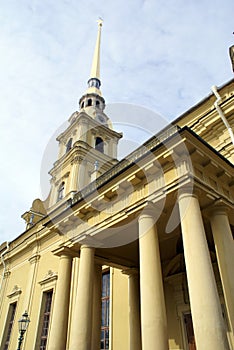 Entrance and spire