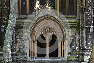 Entrance St Mary Abbots anglican church London