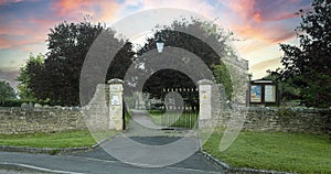 The Entrance of St Michales and all Angels Church in Brinkworth, Wiltshire