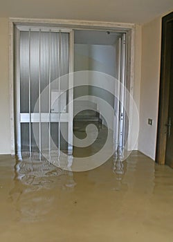 Entrance and staircase of the House invaded by mud 1