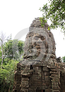 Entrance statue of Ta Prohm Temple, Angkor Wat