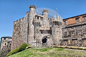 Entrance of Templar castle in Ponferrada photo