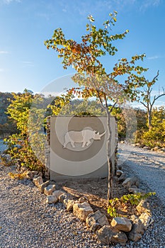 Entrance tented camp, Ongava Private Reserve, Namibia.