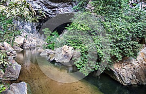 Entrance of the Terra Ronca cave, in Goias, Brazil.
