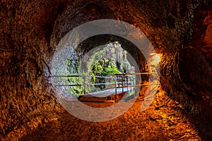 Entrance Into The Thurston Lava Tube, Volcanoes National Park