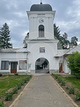 The entrance at Tiganesti Monastery, Romania