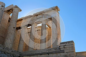 Entrance to the Acropolis in Athens, Greece.