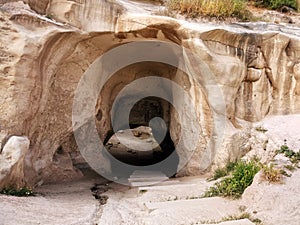 Entrance to the ancient cave dovecote