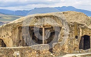 Entrance to ancient house in cave town Uplistsikhe