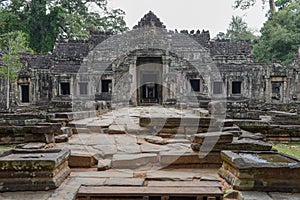 Entrance to ancient Preah Khan temple in Angkor, Cambodia