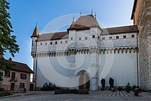 The entrance to Annecy Castle in Haute Savoie, Auvergne Rhône Alpes, France