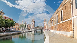 Entrance to the Arsenale timelapse hyperlapse, Venice, Veneto, Itlay photo