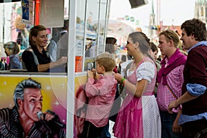 At the entrance to the attraction