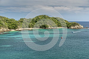 Entrance to the bay Santa Cruz Huatulco Mexico