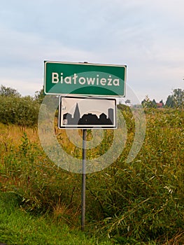 Entrance to Bialowieza village