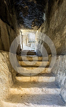 Entrance to the Bnei Hazir Tomb in Jerusalem, Israel