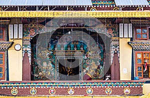 Entrance to the Boudhanath Stupa, Kathmandu, Nepal