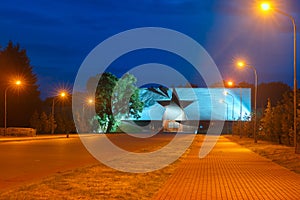 Entrance to Brest fortress at night, Belarus